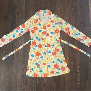 Vintage Mod Floral Print Dress From the 60s